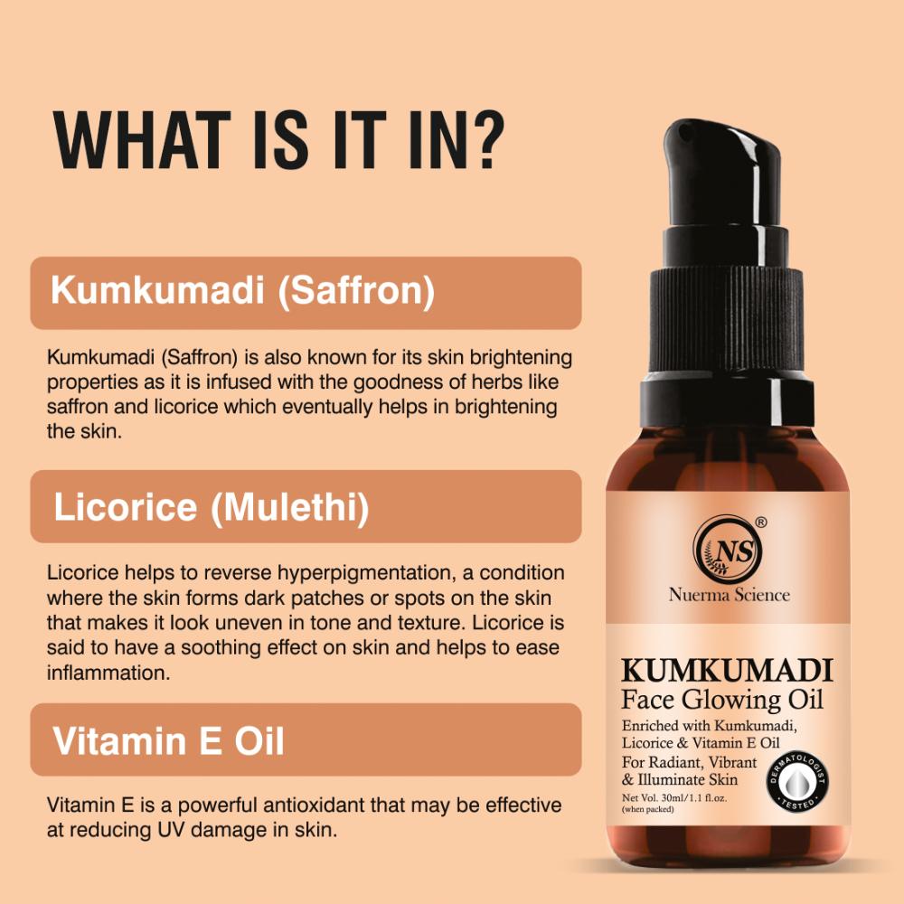 Kumkumadi Skin Admirable Face Glowing Oil For Radiant & illuminating Skin