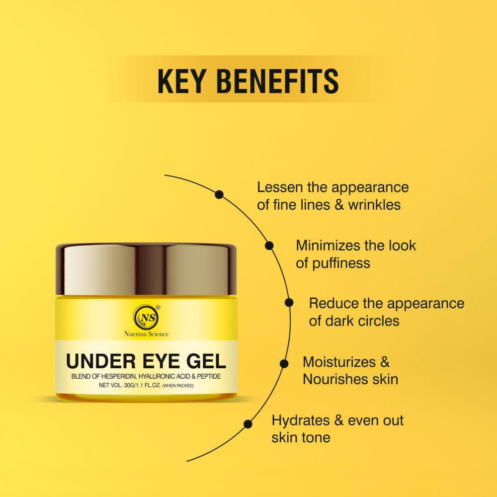 Under Eye Gel enriched Hyaluronic Acid for Removing Dark Circles and Puffy Eyes
