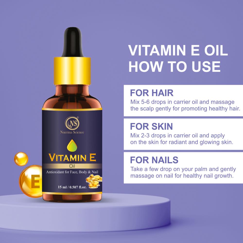 Vitamin E Oil For Antioxidant For Skin, Hair & Body