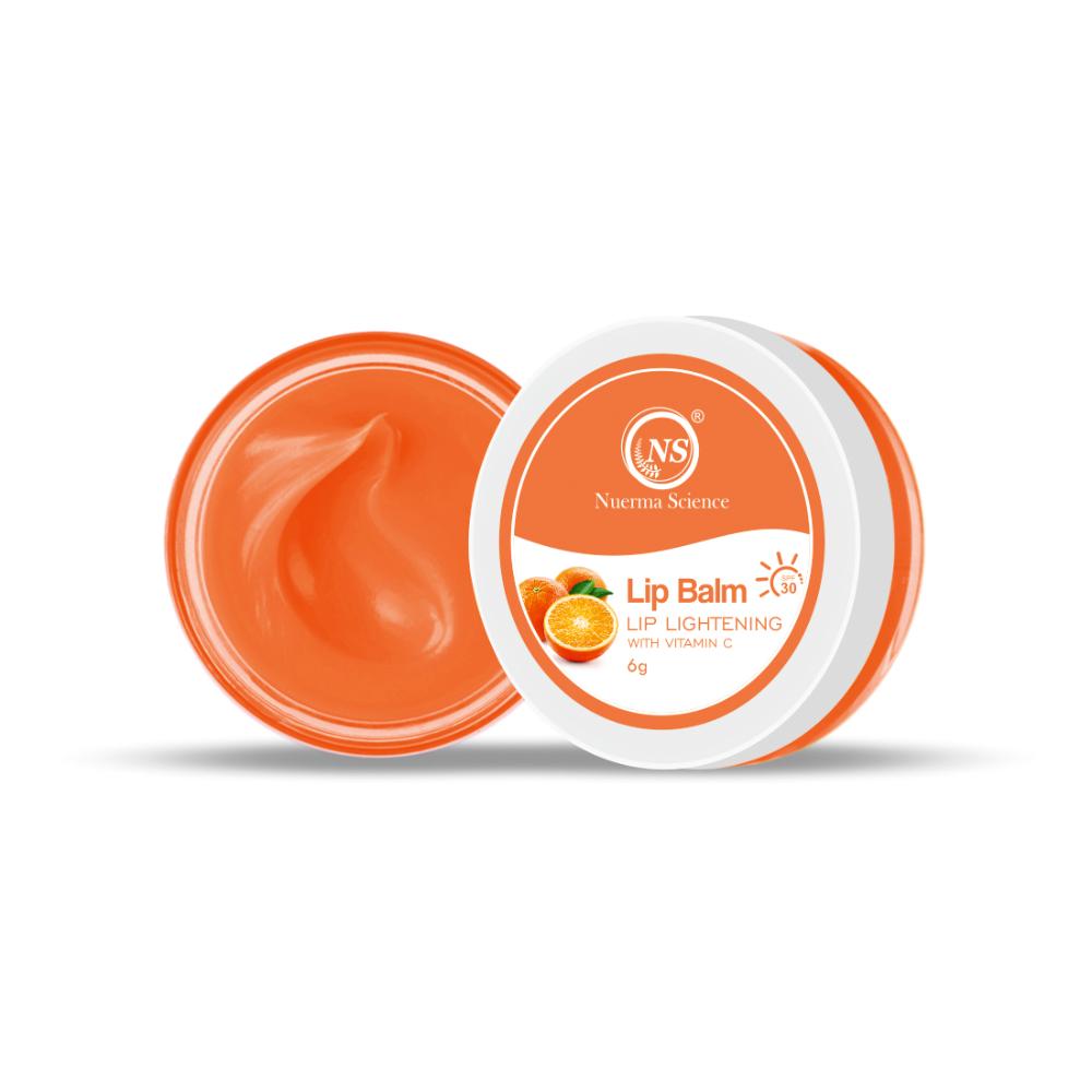 Vitamin C Lip Gloss Balm with SPF 30 - Lighten Lip Skin, Repair Dry, Damage Lips