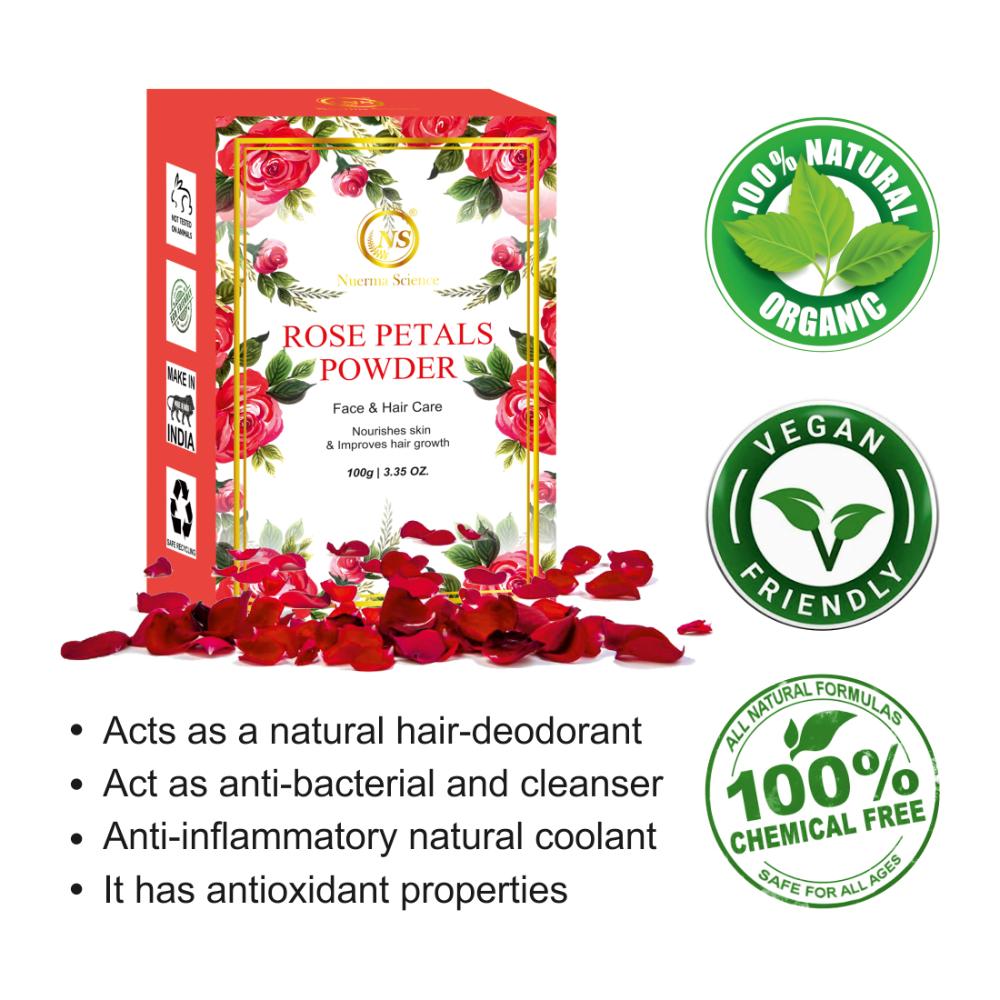 Rose Petal Powder for Blood Circulation Increase, Soft Skin & Boost Collagen