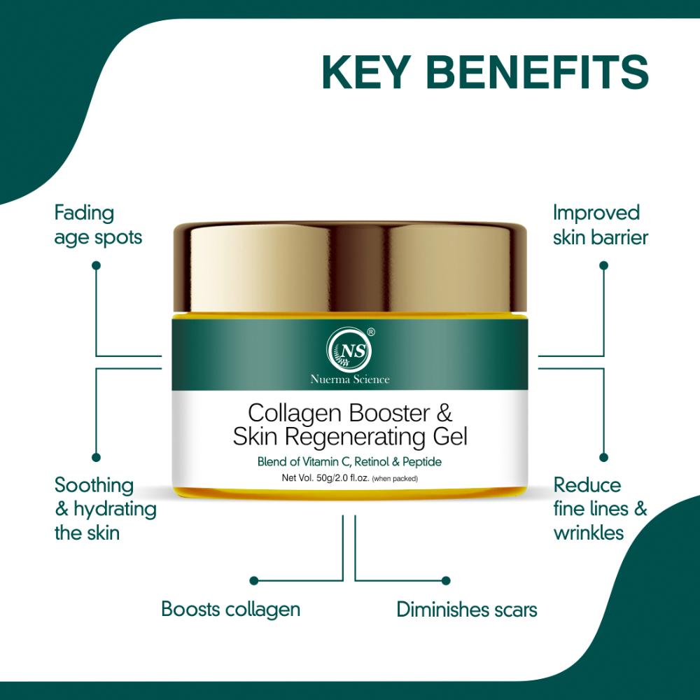 Collagen Booster & Skin Regenerating Gel with Vitamin C, Retinol & Peptide