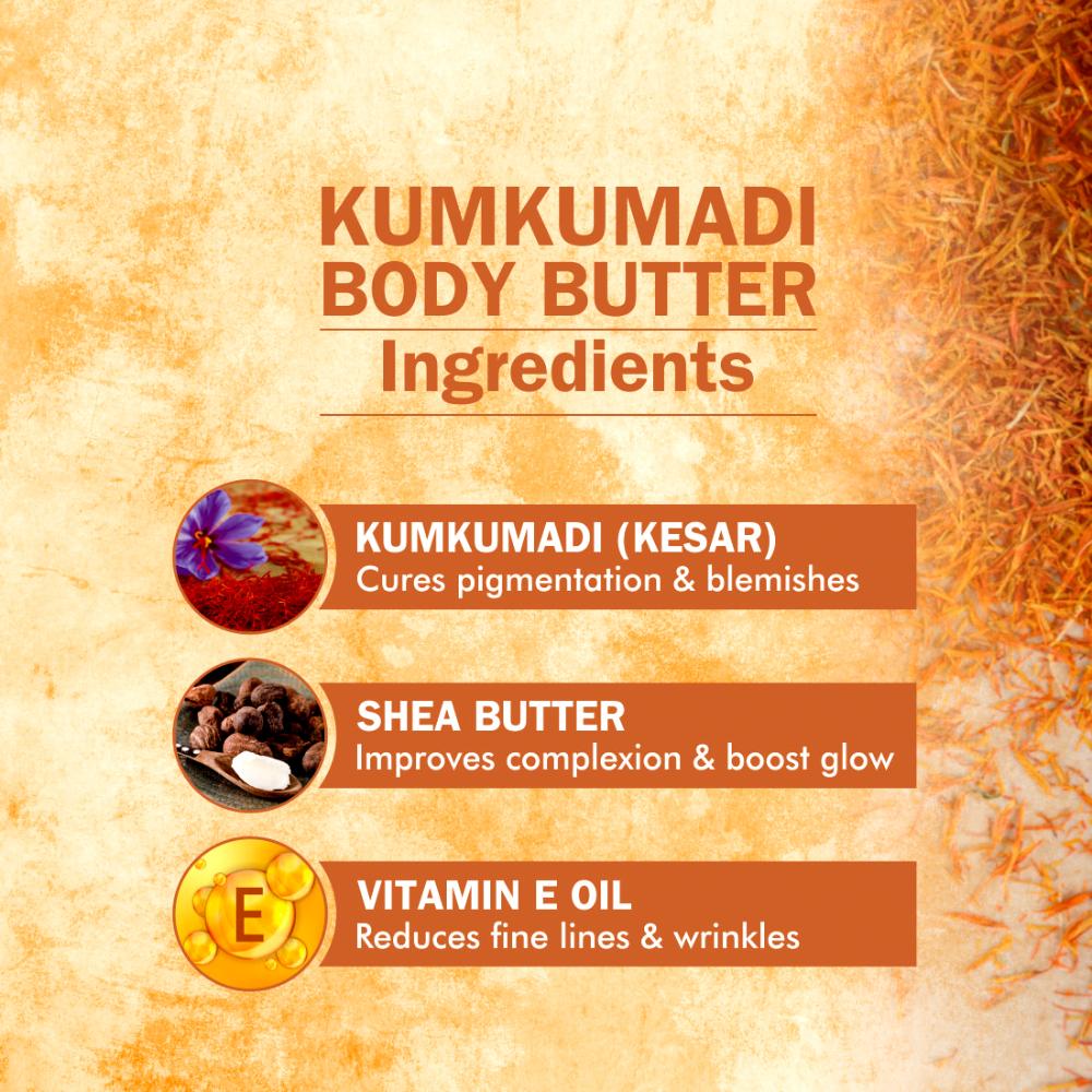 Kumkumadi Body Butter with Shea Butter for Soft, Plumping & Lightening Skin