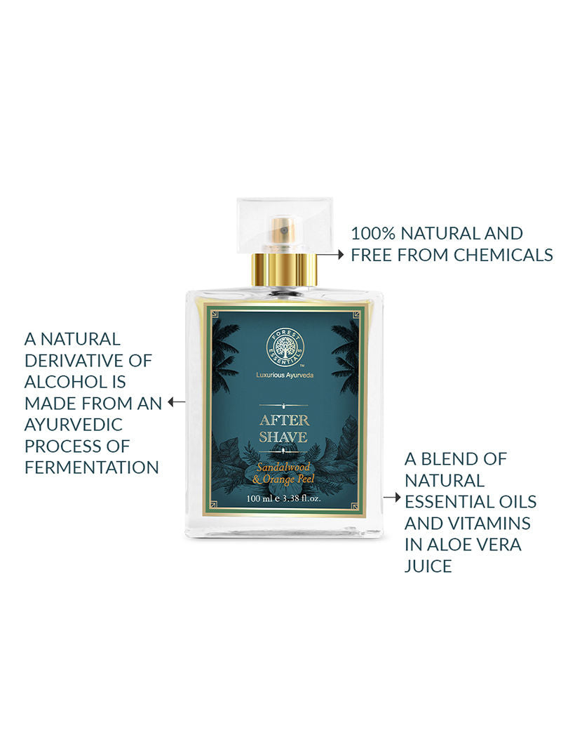 Aftershave Spray with Sandalwood & Orange Peel - With Aloe Vera For Him