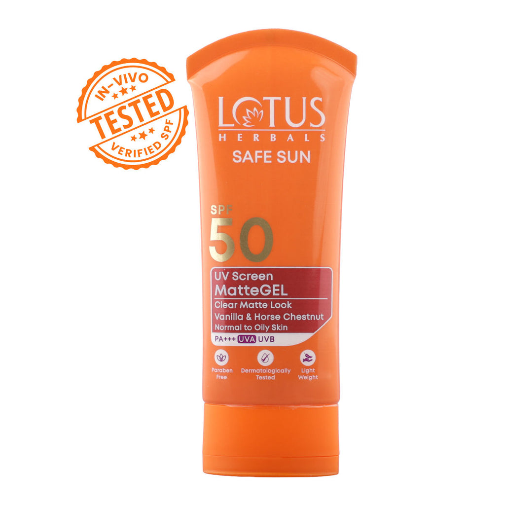 SafeSun UV Screen Matte Gel Sunscreen SPF 50 PA+++ With Lightweight And No WhiteCast - 50g