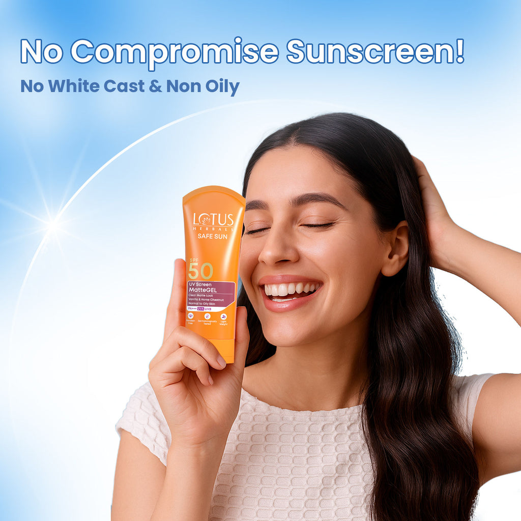 SafeSun UV Screen Matte Gel Sunscreen SPF 50 PA+++ With Lightweight And No WhiteCast