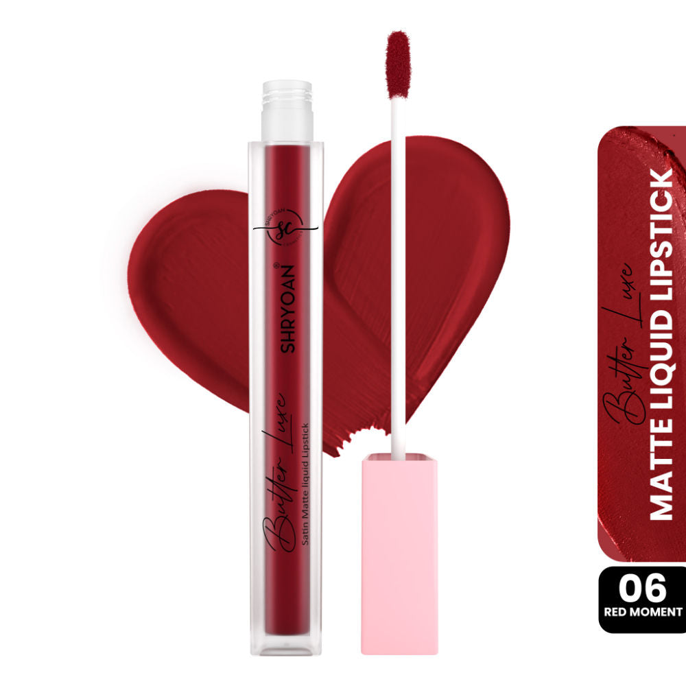 Butter Luxe Satin Matte Liquid Lipstick - Red Moment 06