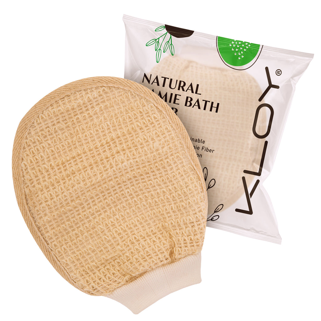 Natural Ramie Bath Glove Scrubber Exfoliator