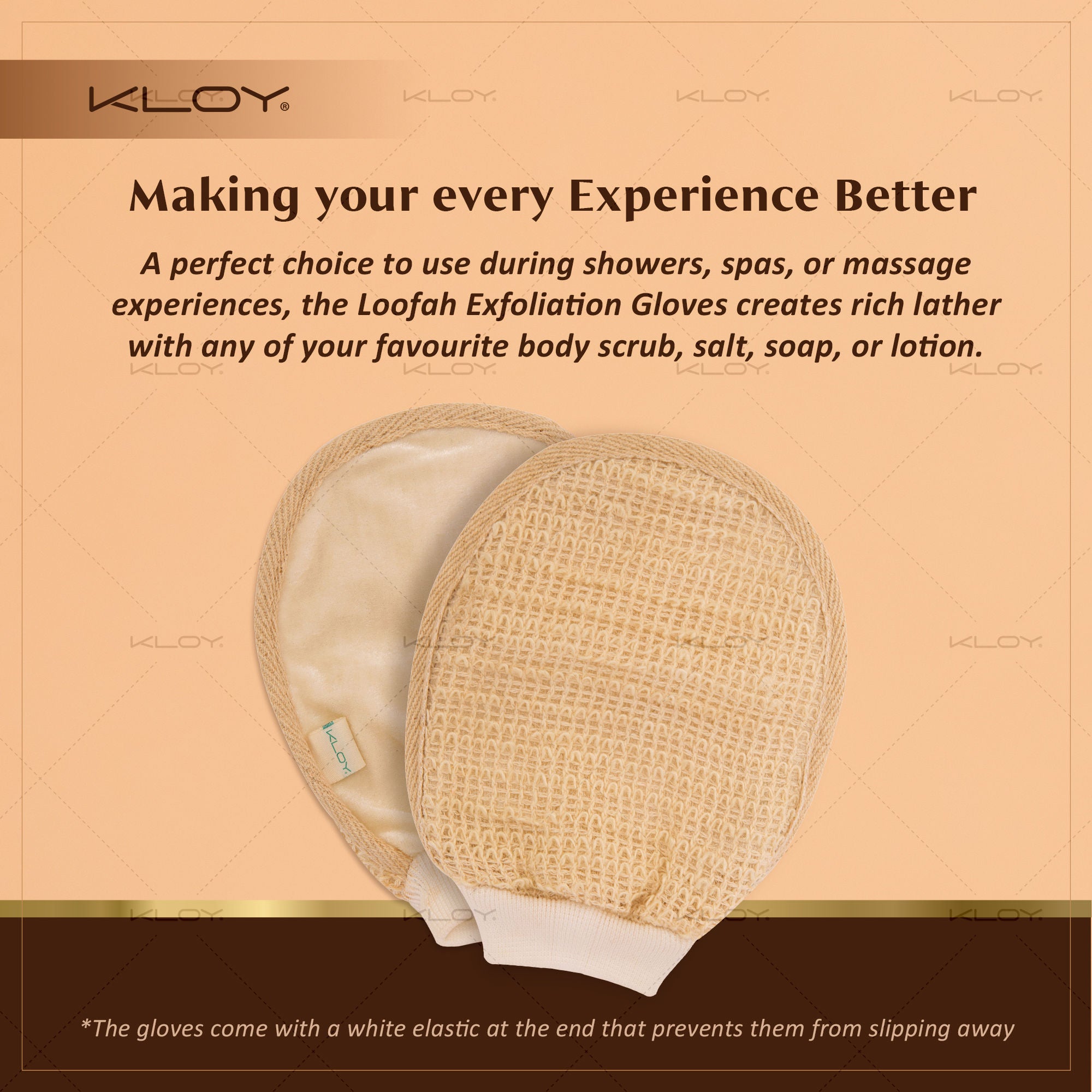 Natural Ramie Bath Glove Scrubber Exfoliator