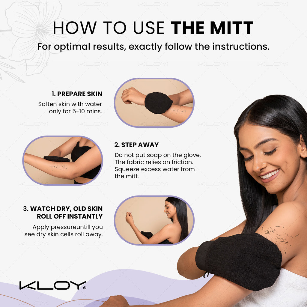 Korean Style Bath Mitt for Exfoliation & Body Cleanser