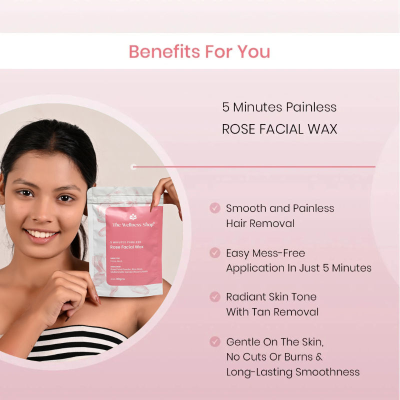 Rose Facial Wax Powder