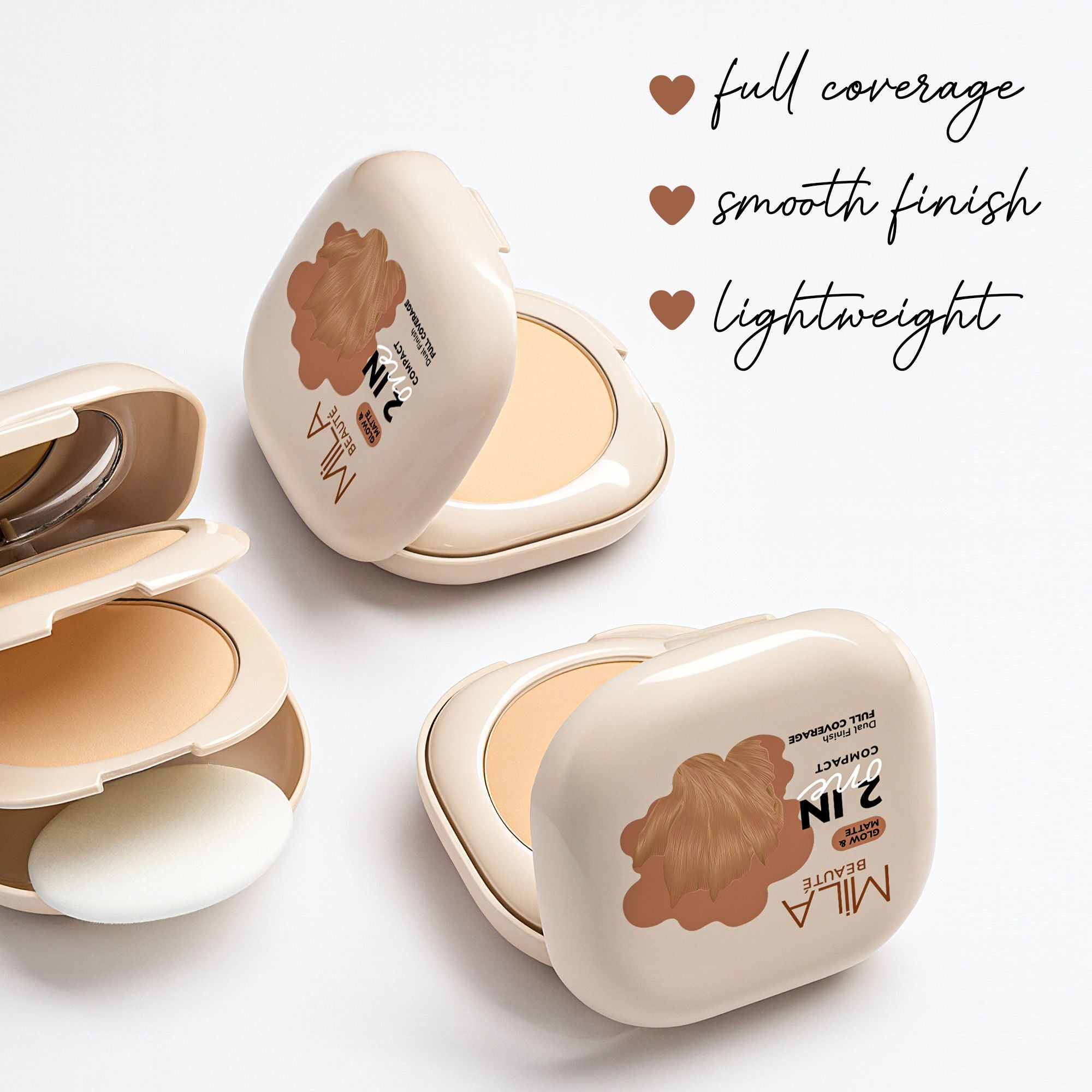 Mila Beaute Glow & Matte 2-in-1 Compact With SPF 15
