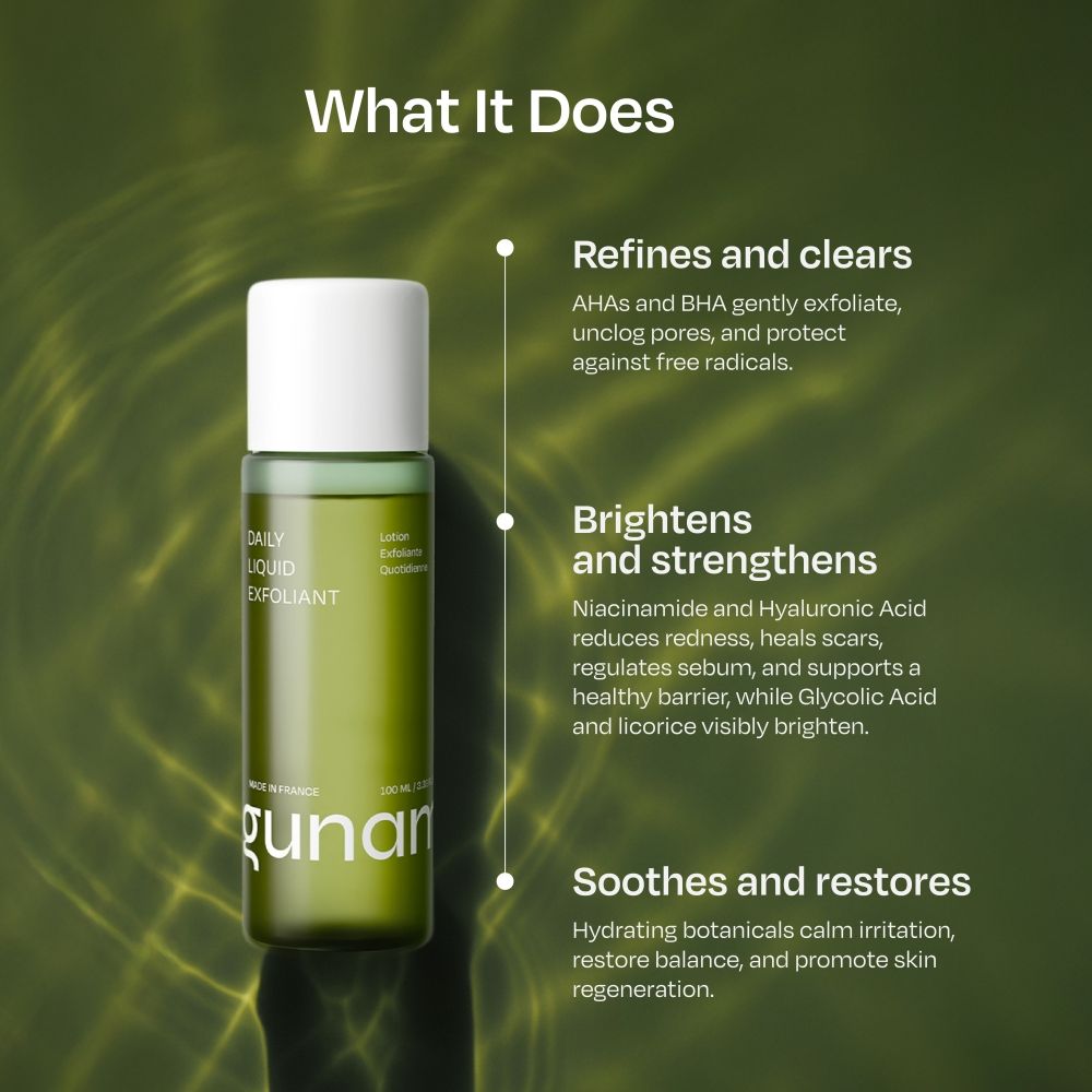 Daily Liquid Exfoliant Alcohol Free Toner With AHA BHA + Niacinamide + Lactic & Glycolic Acid