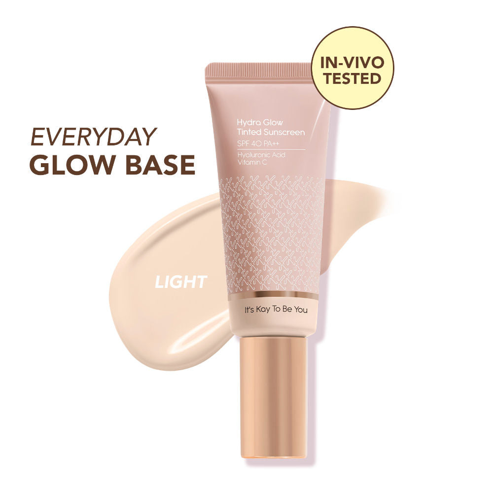 Hydra Glow Tinted Sunscreen SPF 40 PA++ with Hyaluronic Acid & Vitamin C - Light