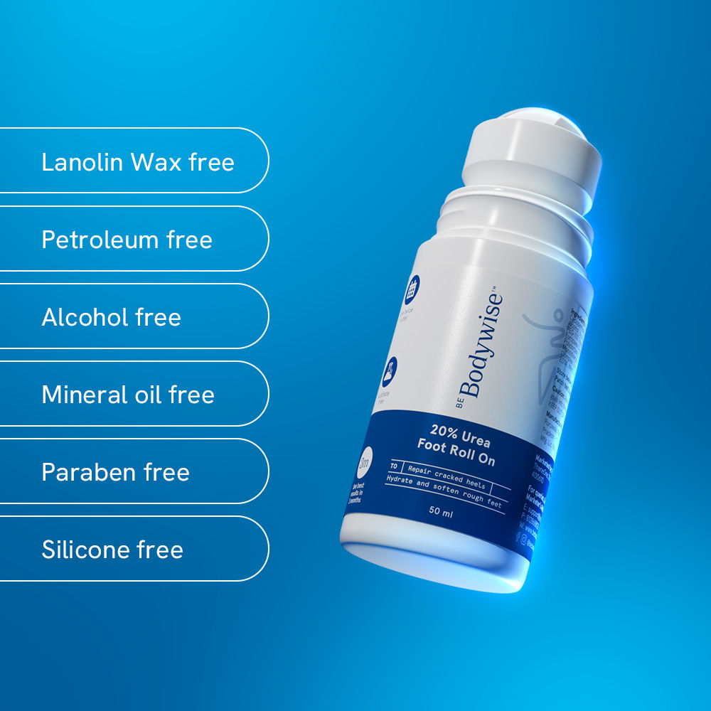 20% Urea Foot & Heel Roll On For Dry Feet & Cracked Heels With Urea & Lactic Acid