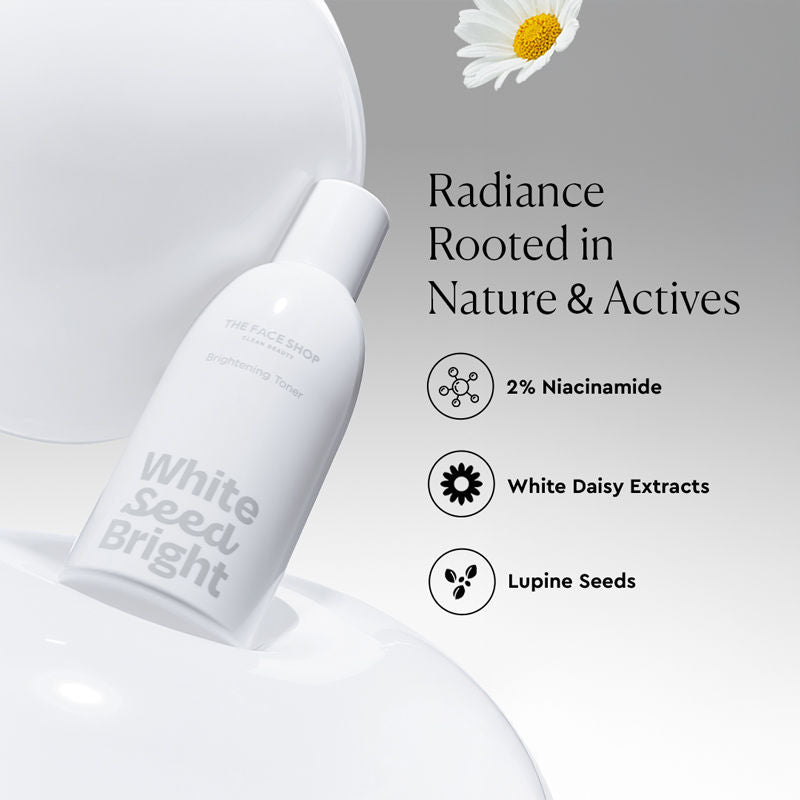 White Seed Brightening Toner Korean With Niacinamide For Dullness & Pores