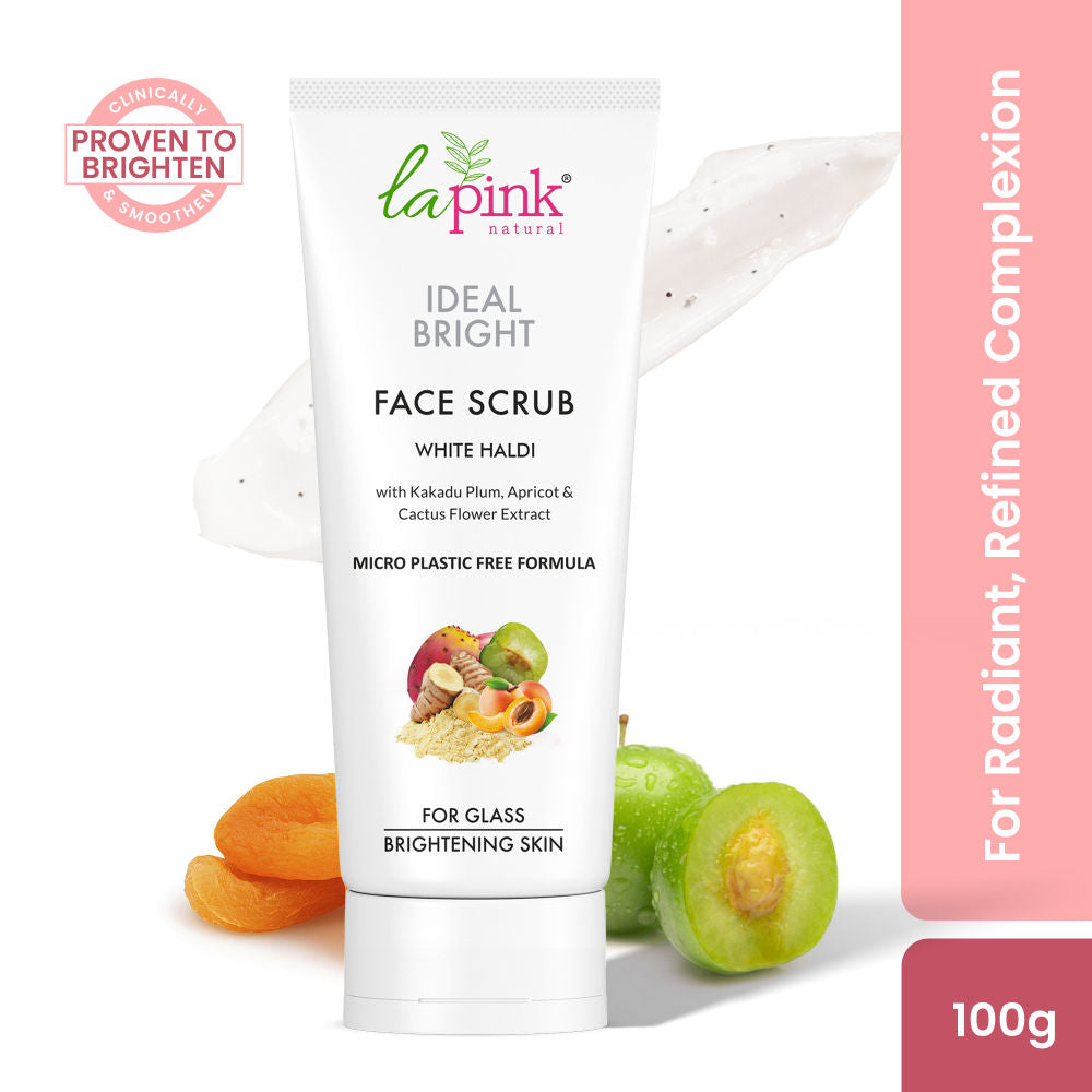 Ideal Bright Face Scrub For Flawless & Glowing Skin, Gentle Exfoliation, All Skin Types