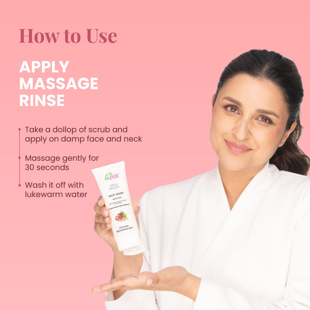 Ideal Bright Face Scrub For Flawless & Glowing Skin, Gentle Exfoliation, All Skin Types