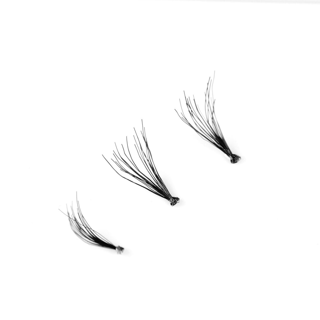 Flare Lash FL2 - Natural Cluster Lashes with Short, Long & Thick Strands for Versatile Looks