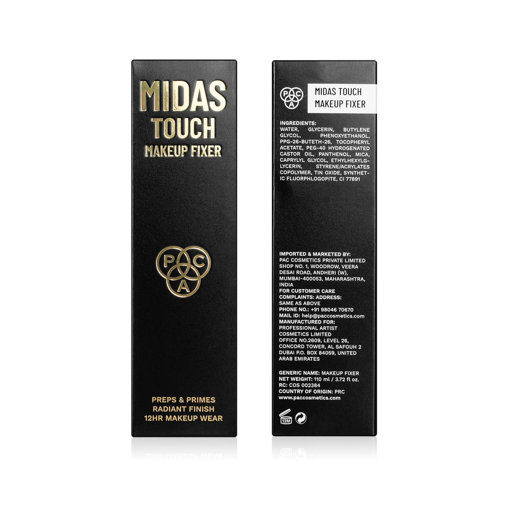 Midas Touch Makeup Fixer - Glow Setting Spray, Non - Sticky, Infused With Pearlescent Particles