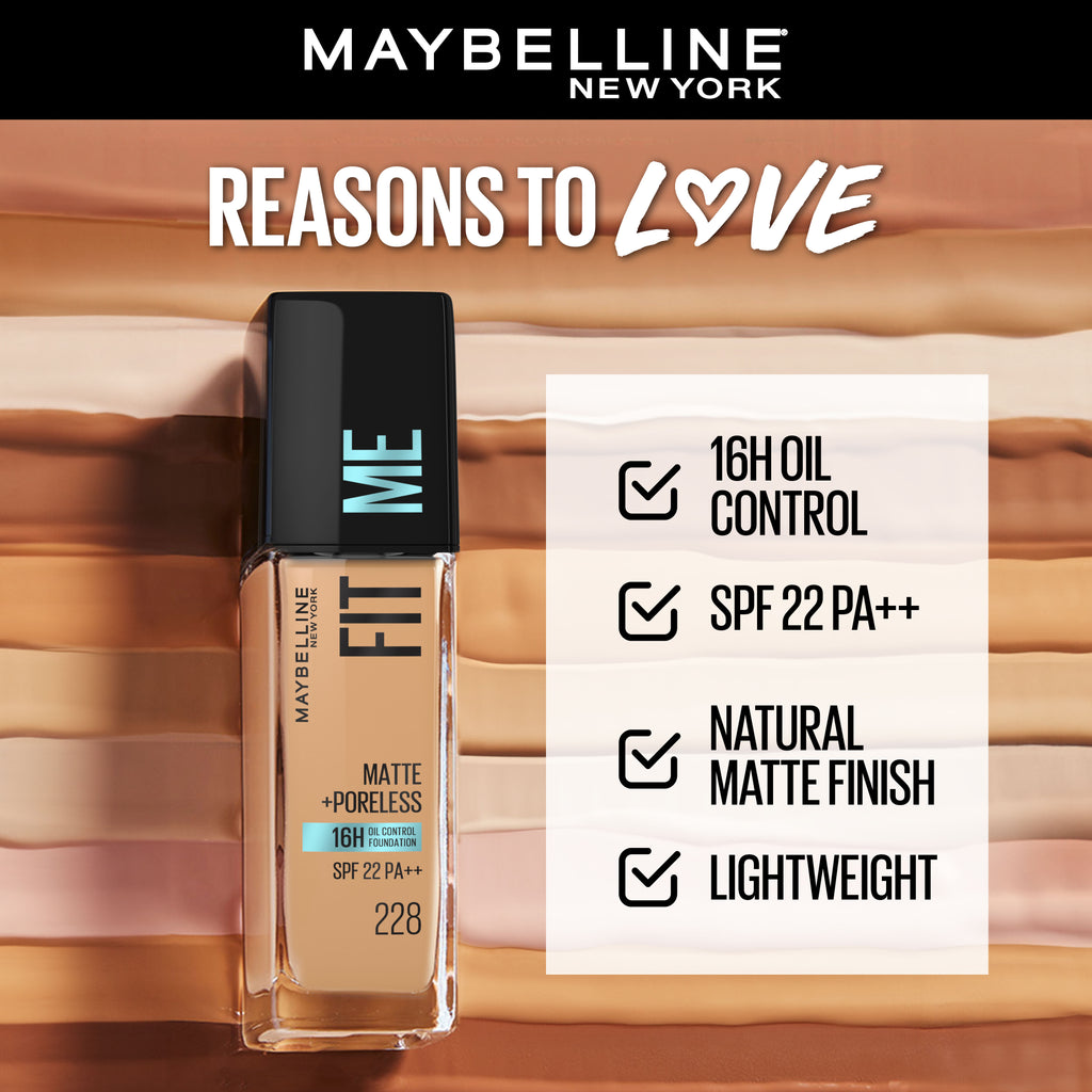Fit Me Matte+Poreless 16H Oil Control Foundation with SPF 22 - 115 Ivory