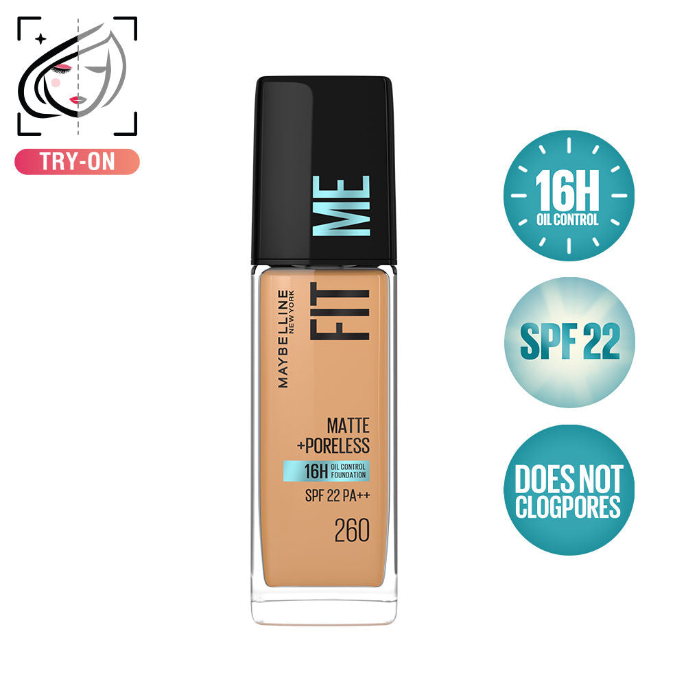 Fit Me Matte+Poreless 16H Oil Control Foundation with SPF 22 - 115 Ivory - 260