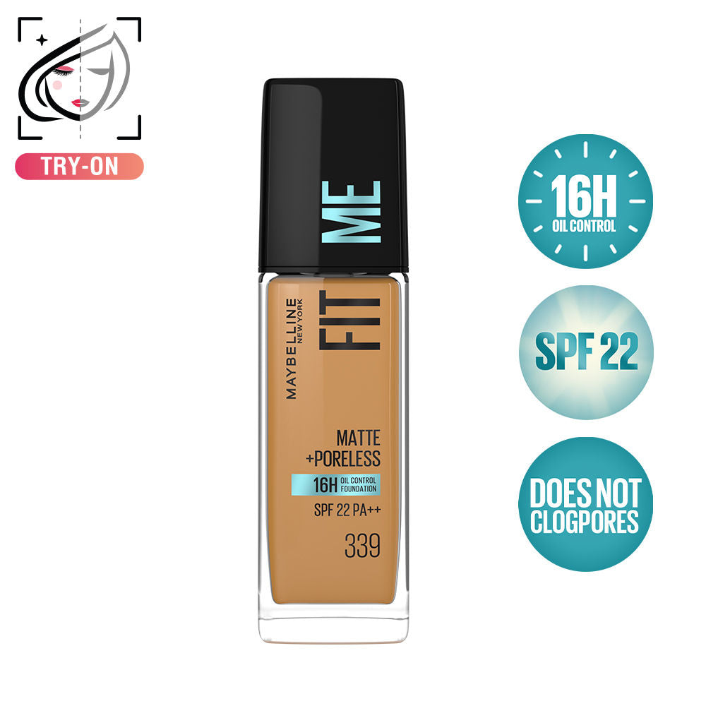 Fit Me Matte+Poreless 16H Oil Control Foundation with SPF 22 - 115 Ivory - 339
