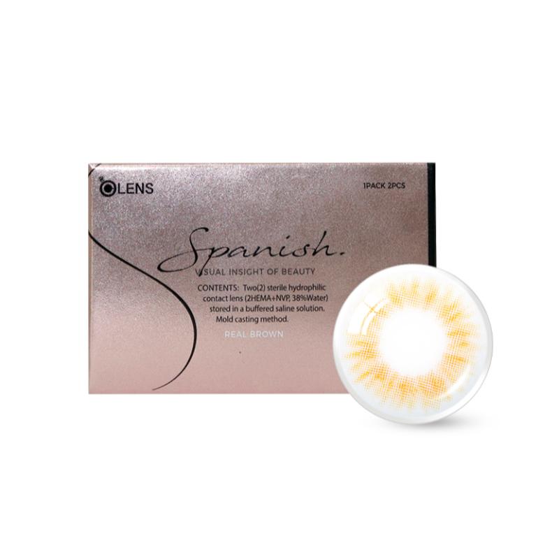 Spanish Real Monthly Coloured Contact Lenses - Brown (0.00)