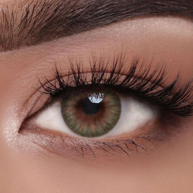 Spanish Real Monthly Coloured Contact Lenses - Olive (0.00)