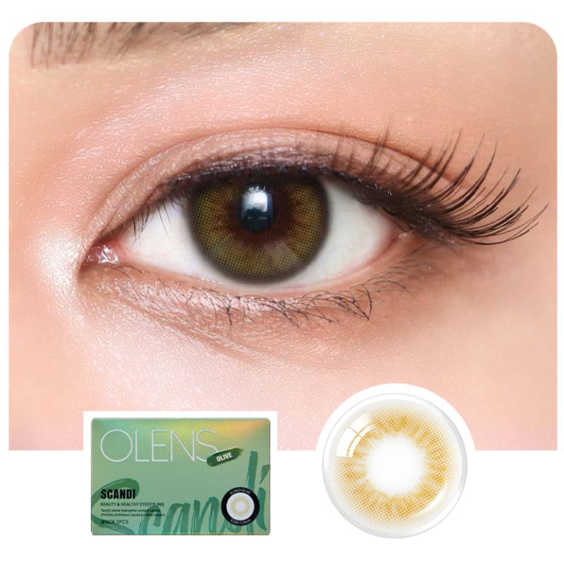 Scandi Monthly Coloured Contact Lenses - Olive (0.00)