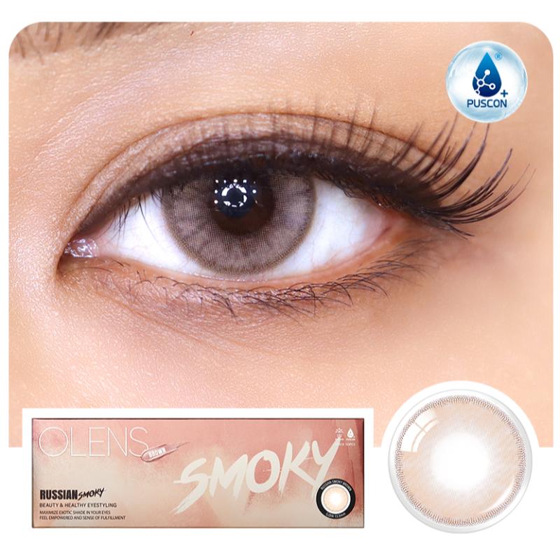 Russian Smoky 1Day Coloured Contact Lenses - Brown (0.00) - (5 Pairs )