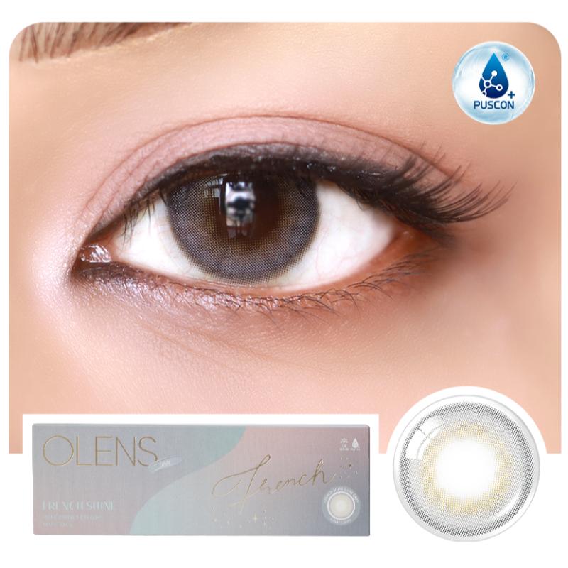 Daily Color Contact Lens - French Shine Grey (0.00 Plano)