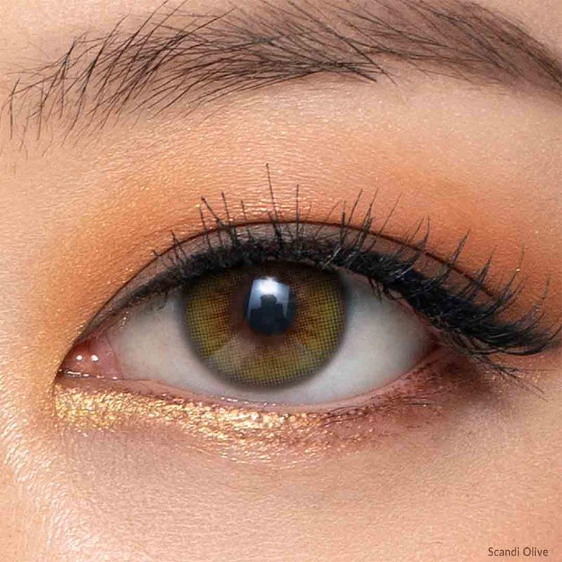 Daily Color Contact Lens - Scandi Olive (0.00 Plano)