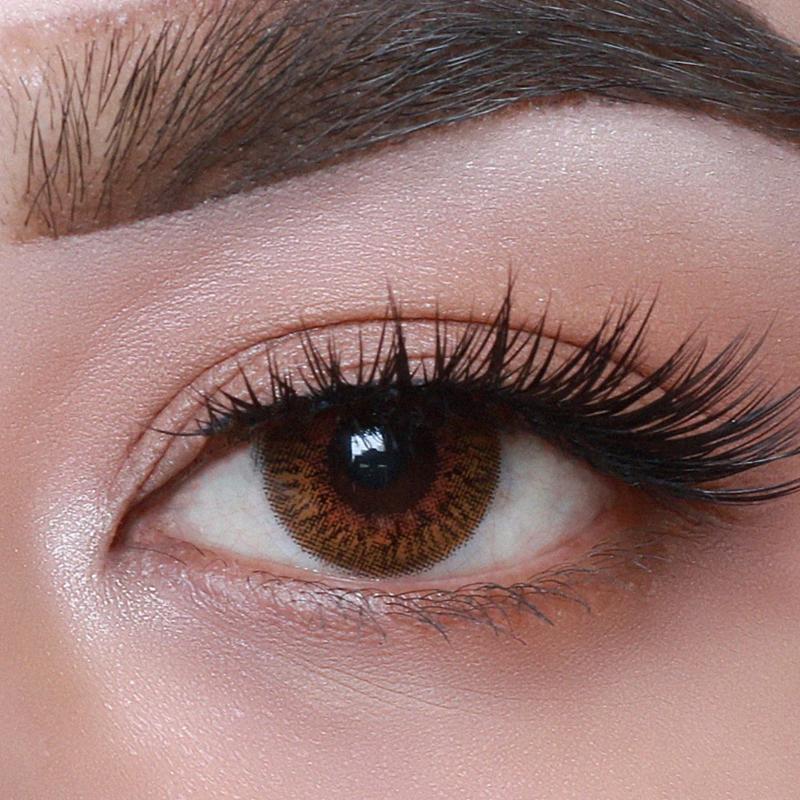 Daily Pair Color Contact Lens Pack 1 - Secriss Coral Brown (0.00 Plano)