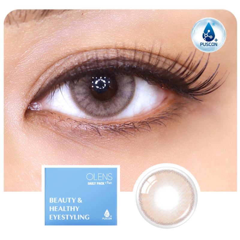Daily Pair Color Contact Lens Pack 1 - Russian Smoky Brown (0.00 Plano)