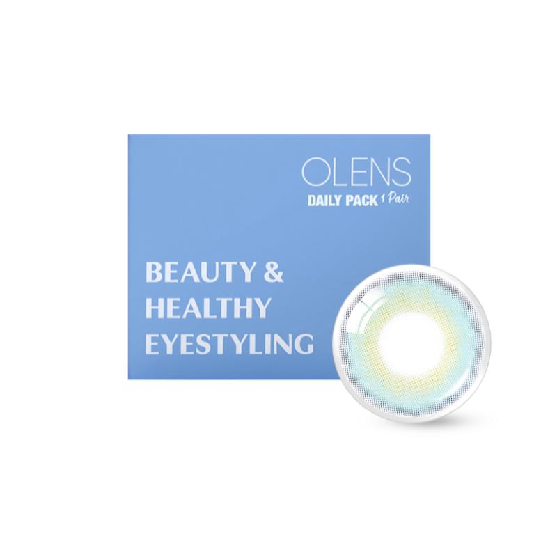 Daily Pair Color Contact Lens Pack 1 - French Shine Aqua (0.00 Plano)
