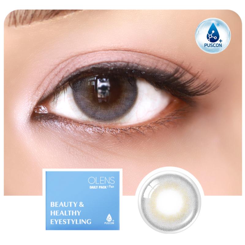 Daily Pair Color Contact Lens Pack 1 - French Shine Grey (0.00 Plano)
