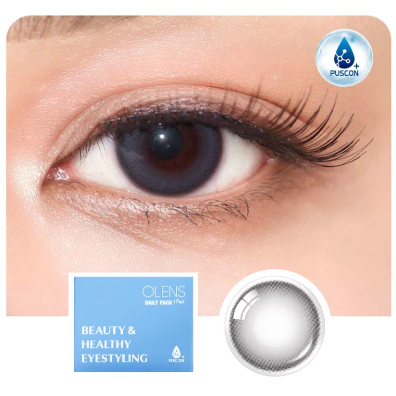 Daily Pair Color Contact Lens Pack 1 - Mood Night Grey (0.00 Plano)