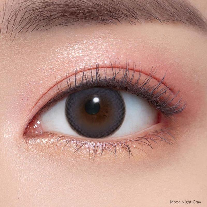 Daily Pair Color Contact Lens Pack 1 - Mood Night Grey (0.00 Plano)