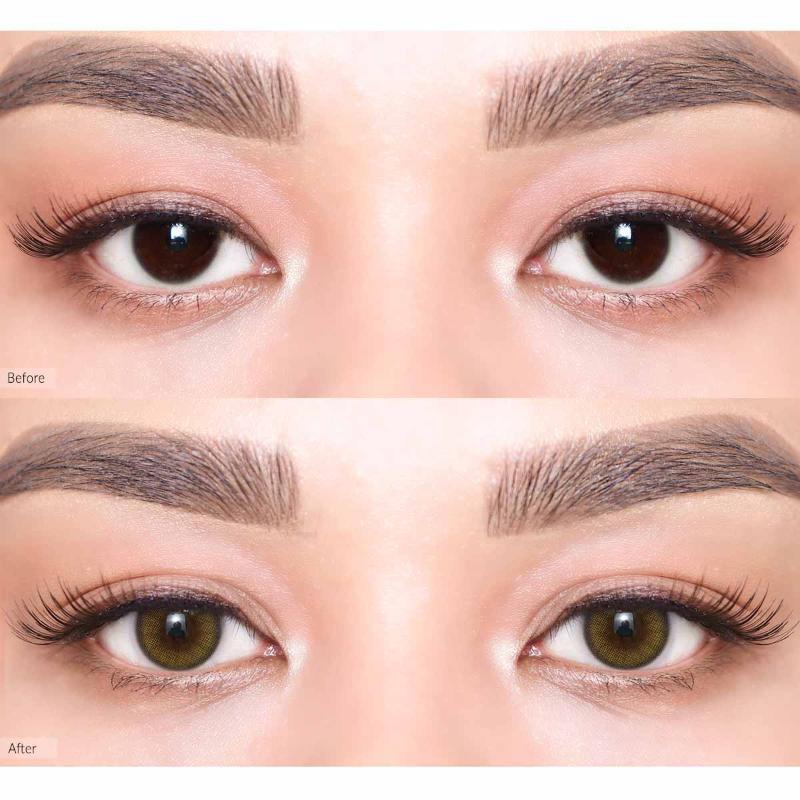 Daily Pair Color Contact Lens Pack 1 - Viviring Olive (0.00 Plano)