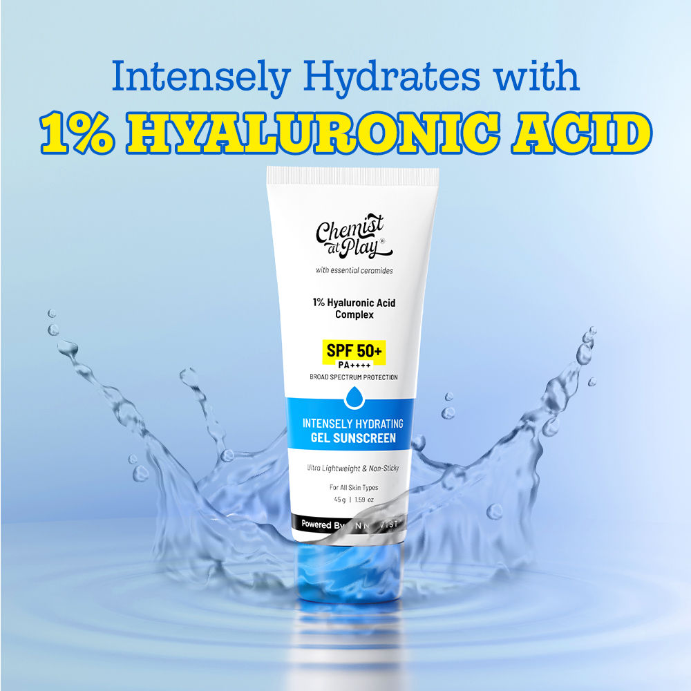 Intensely Hydrating Gel Sunscreen SPF 50+ I Ultralight, Non-Sticky & Quick-Absorbing