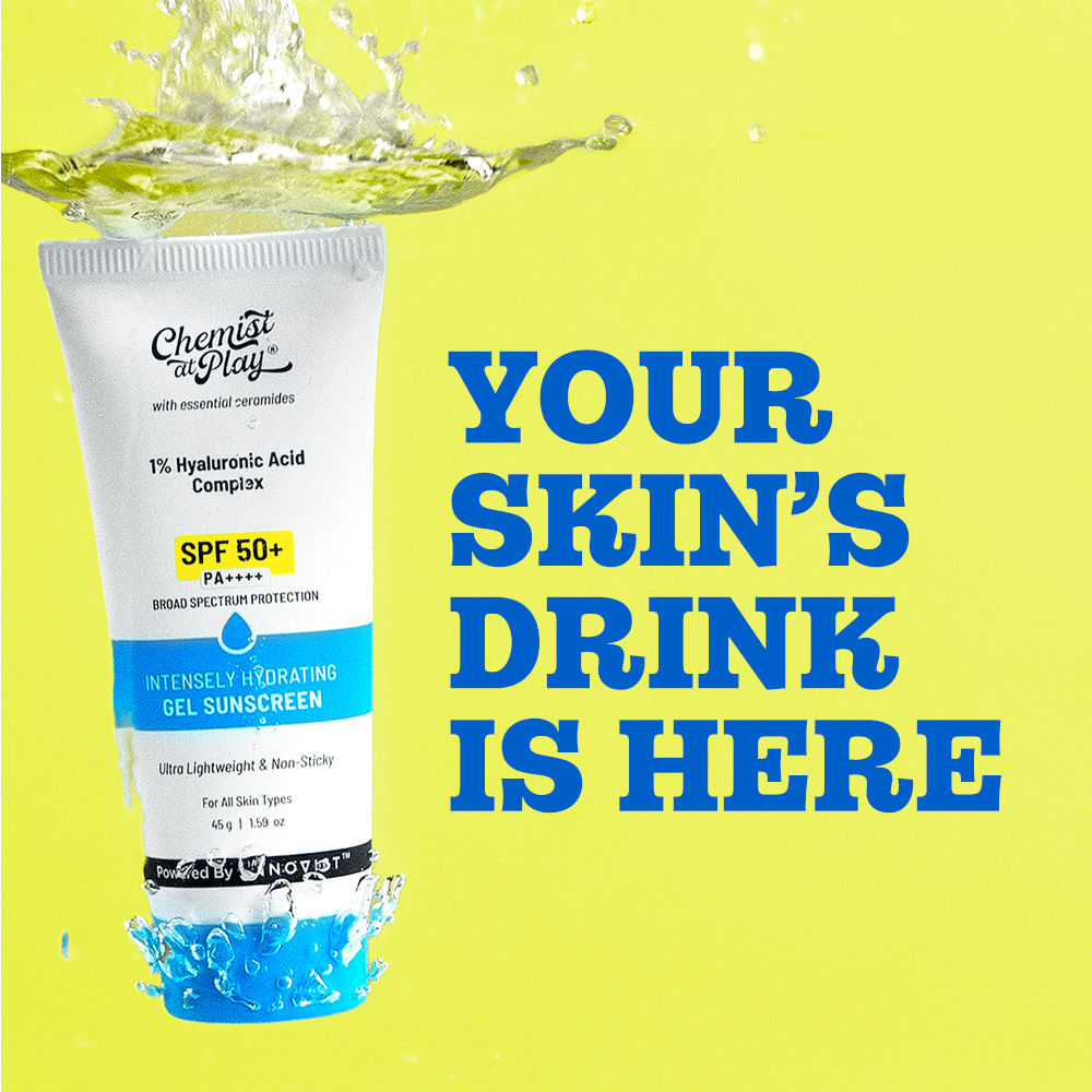 Intensely Hydrating Gel Sunscreen SPF 50+ I Ultralight, Non-Sticky & Quick-Absorbing