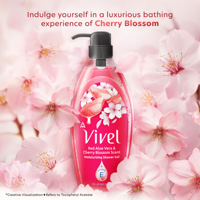 Red Aloe Vera & Cherry Blossom Scent Moisturizing Shower Gel