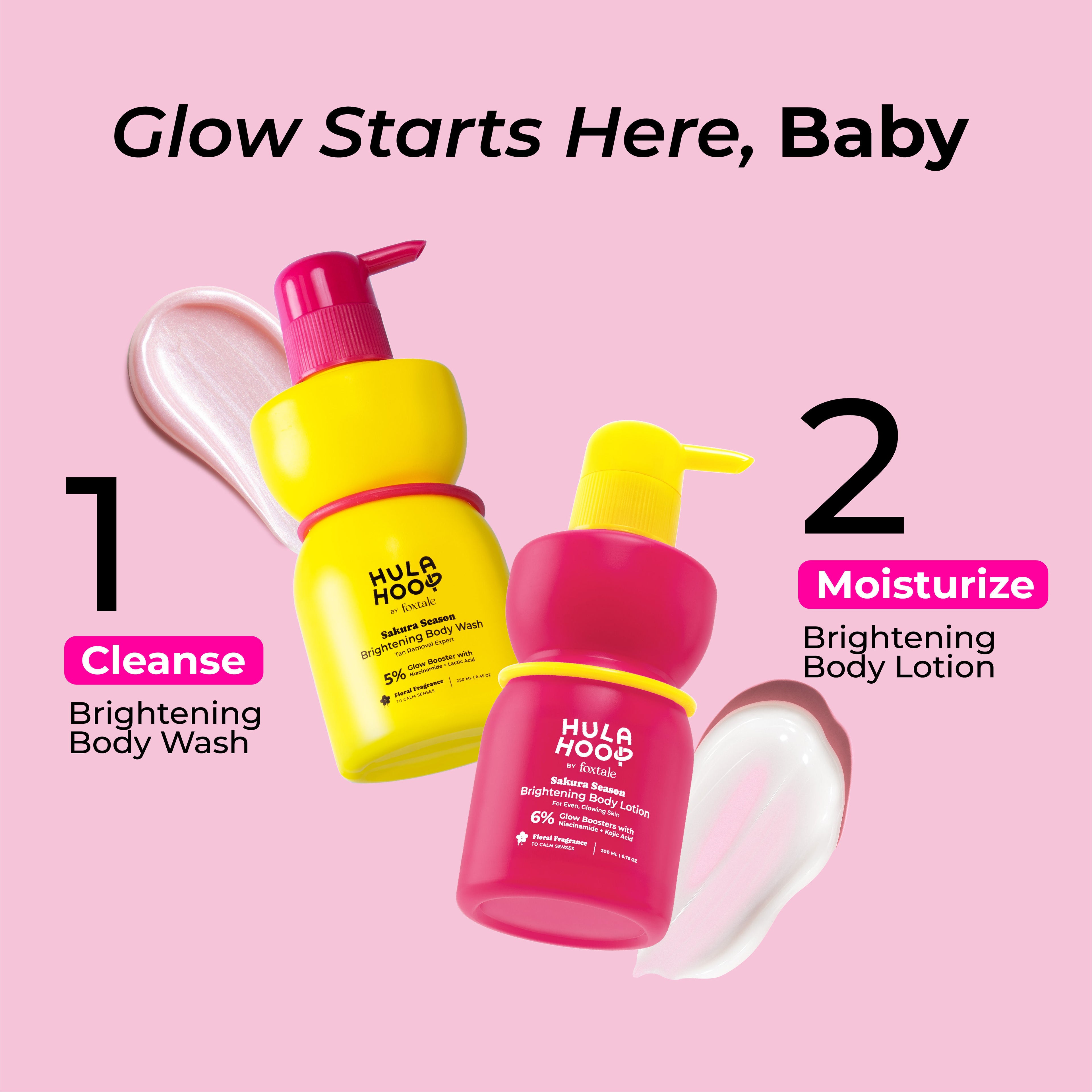 Hula Hoop Brightening Body Wash by Foxtale , Exfoliates & Reduces Tan