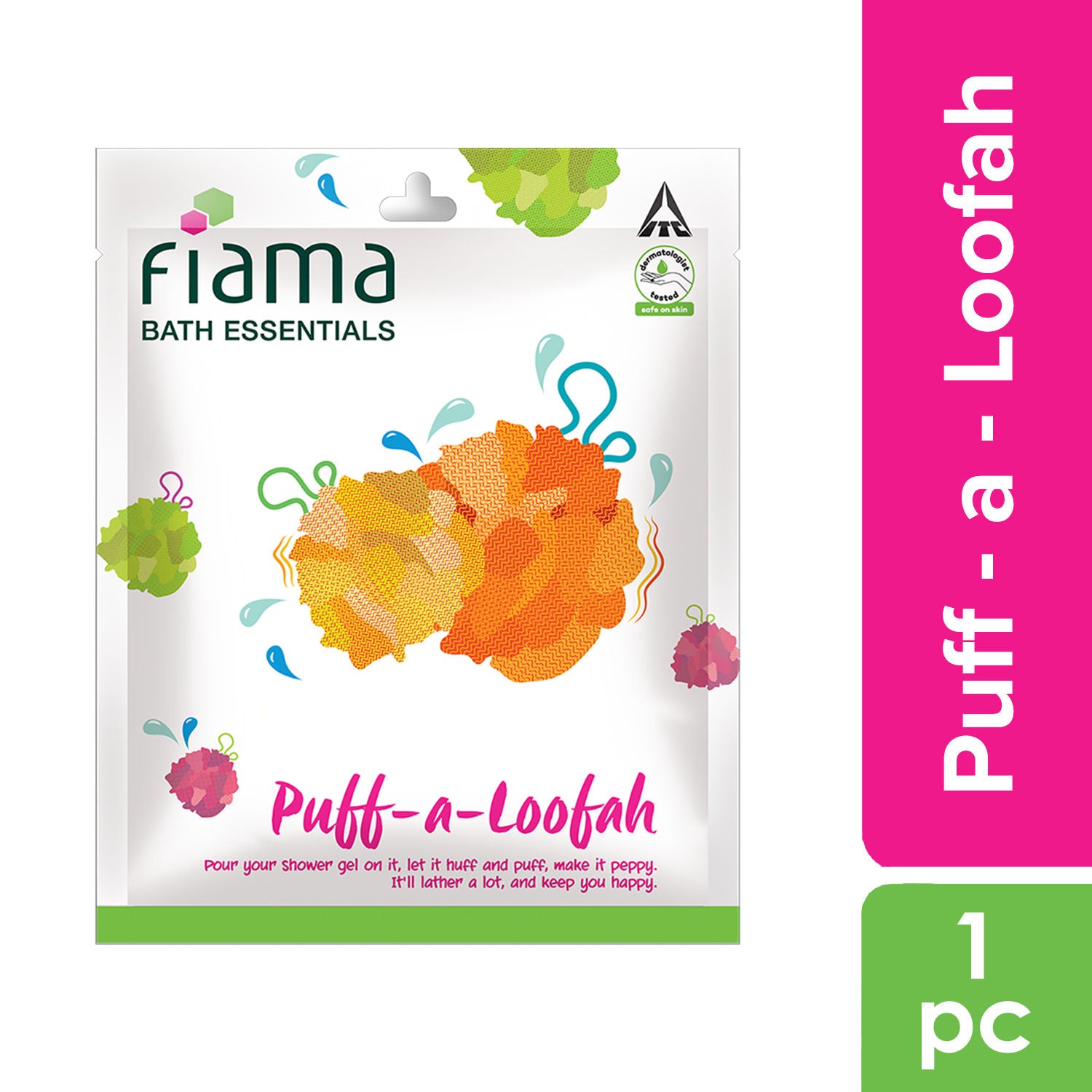 Bath Essentials Puff-a-Loofah(Color May Very)