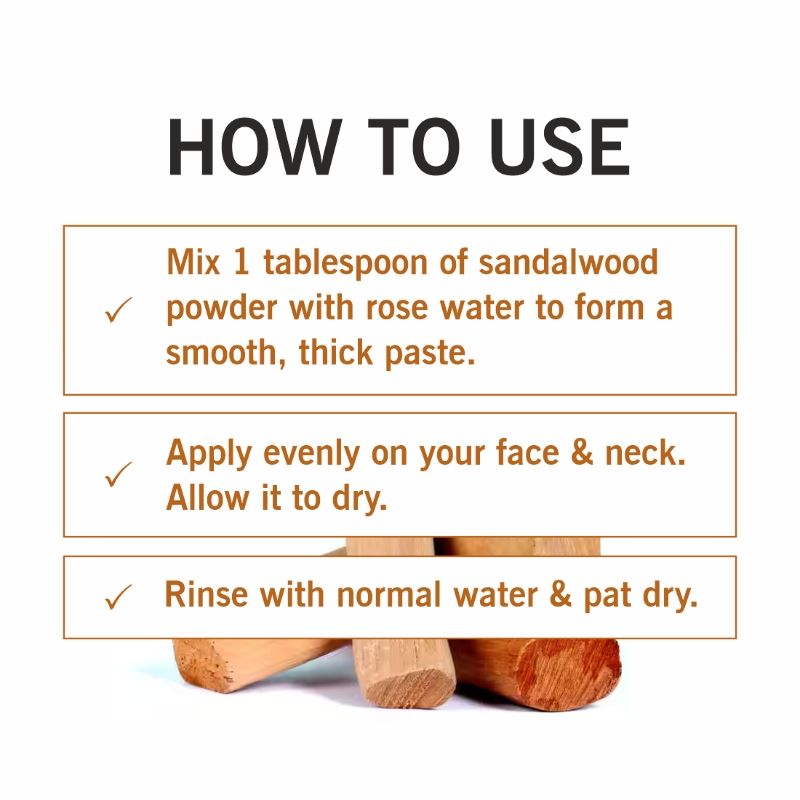 Organic Sandalwood Powder Chandan Powder Pure & Natural For Hair & Skin