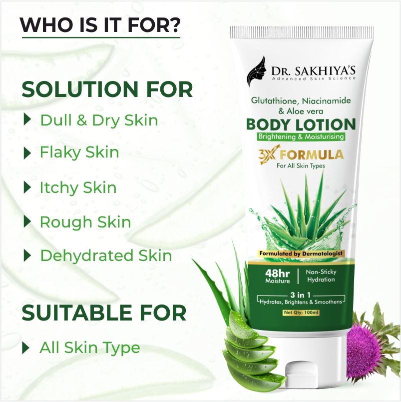 Body Lotion With Glutathione, Niacinamide & Aloe Vera