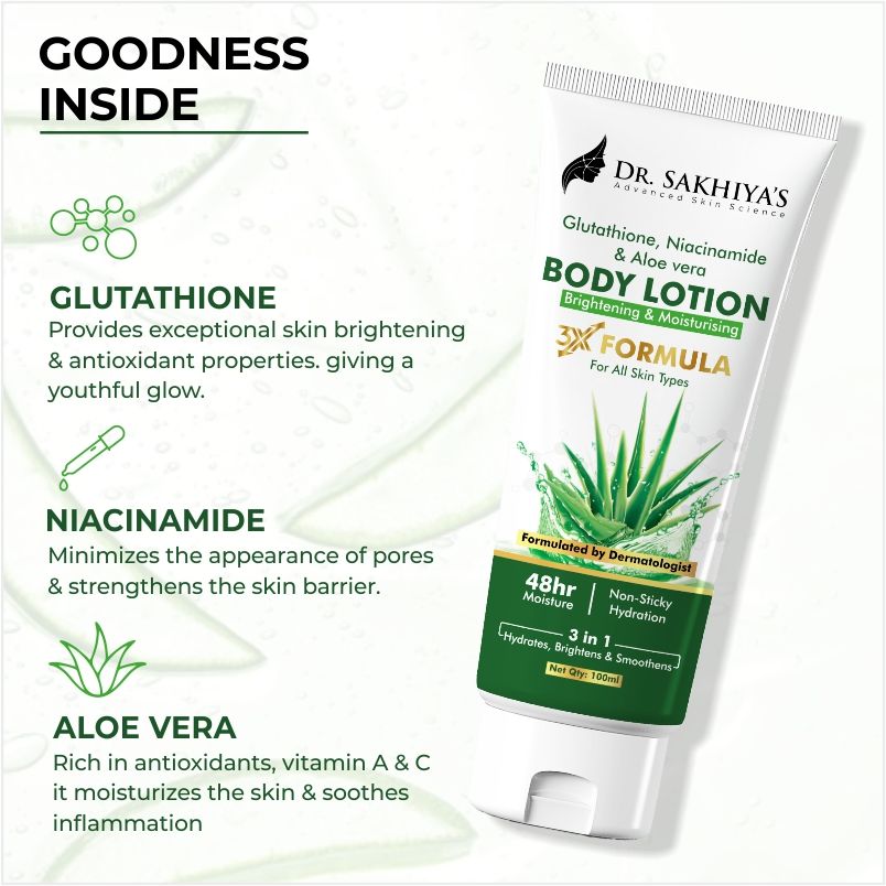 Body Lotion With Glutathione, Niacinamide & Aloe Vera