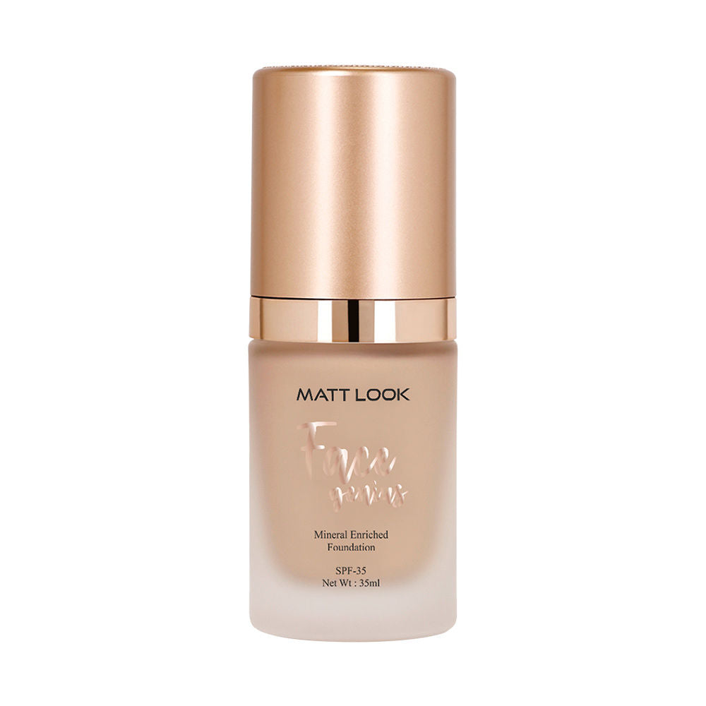 Face Genius Mineral Enriched Weightless Matt Finish Foundation - 06 Sand Tan