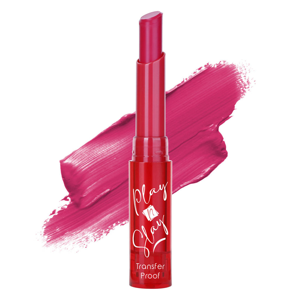 Play n Slay Velvette Smooth Transferproof Lipstick - 10 Peppery Pink